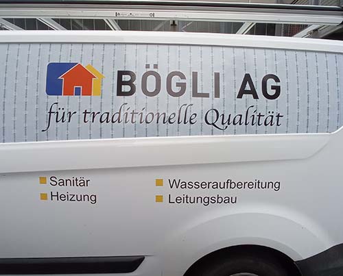 Bögli AG Haustechnik Firmenfahrzeug - Spezialist für Wasseraufbereitung seit mehr als 25 Jahren